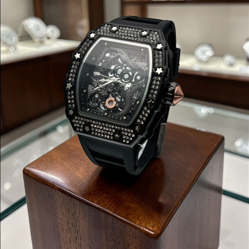 Richard Mille Dragon Negro, Luxury Watch, Men's Luxury Watch, Automatic Watch, Black Dragon Watch, Premium Wristwatch, Designer Watch, Skeleton Watch, High-End Timepiece, Luxury Gift for Men