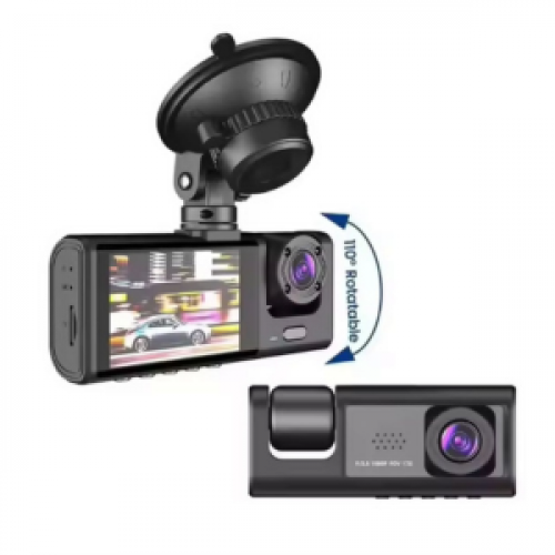 Cámara para Carros 3 en 1, Cámara de Reversa, Dash Cam para Auto, Cámara de Seguridad para Vehículo, Cámara Frontal y Trasera, Accesorios para Carros, Cámara HD para Auto, Grabadora para Automóvil, Cámara de Estacionamiento, Cámara para Conducir