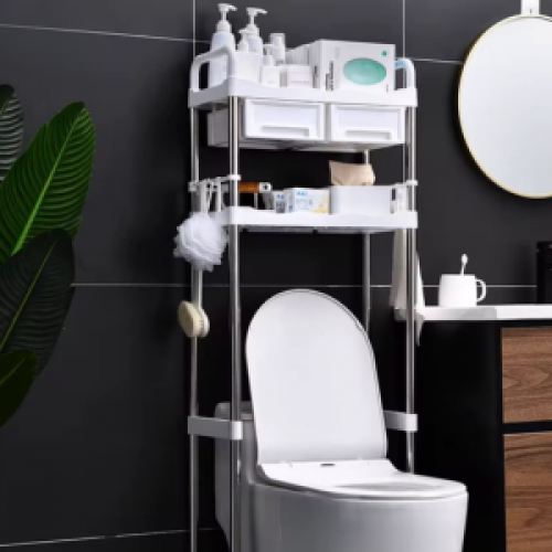 Estante de Inodoro, Organizador de Baño, Estante para Baño, Estantería sobre Inodoro, Mueble para Inodoro, Organizador de Aseo, Almacenamiento para Baño, Estante Multifuncional, Accesorios para Baño, Organizador sobre WC